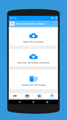 Android application CIFF Laboratorio screenshort