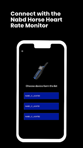 Android application Nabd Equine Heart Rate Monitor screenshort