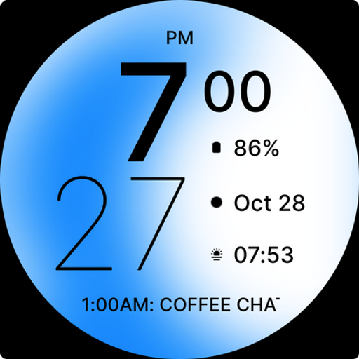 Blue Watch Face Logo