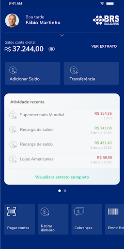 Android application BRS Solidário screenshort