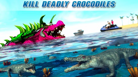 Crocodile Robot Car Game 3d