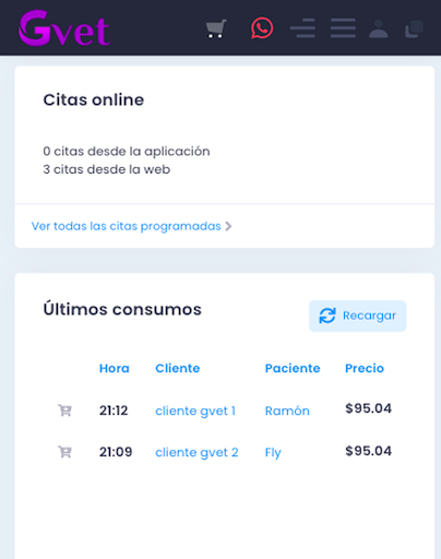 GVET Gestión Veterinaria Screen 2