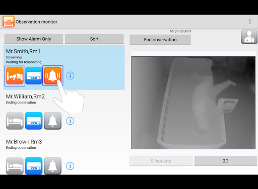 Android application Watch Over Monitor screenshort