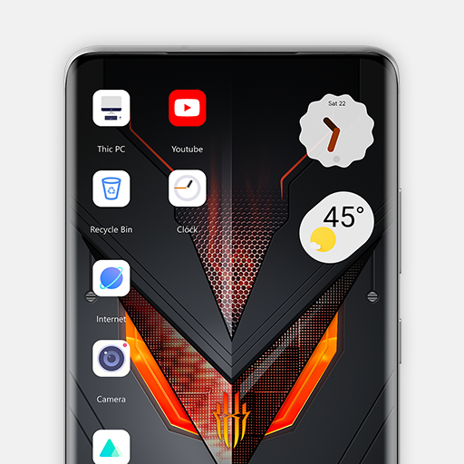 Red magic 7 theme for Launcher Windows'ta İndir