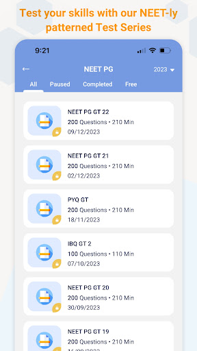 DocTutorials-NEET PG, SS, FMGE Screen 3