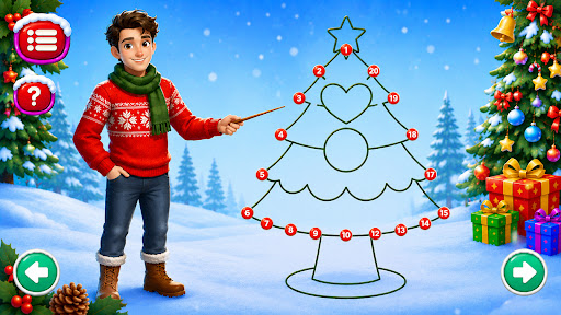 Christmas Connect the Dots fun screenshot