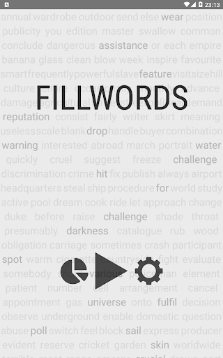 Android application Fillwords screenshort