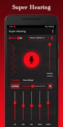 Android application Super Hearing Ear Amplifier screenshort