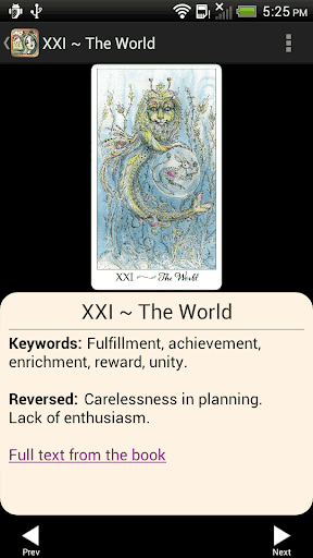 Screenshot of Joie de Vivre Tarot