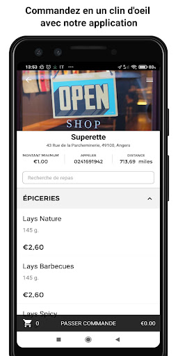 Android application Superette screenshort
