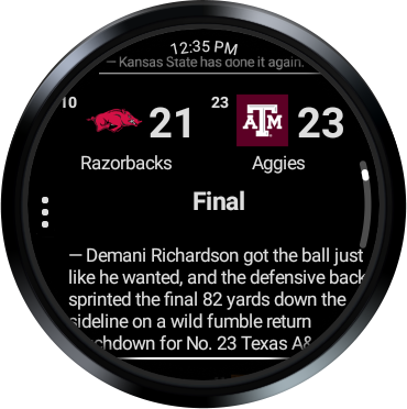 Android application Premium College Football Score screenshort