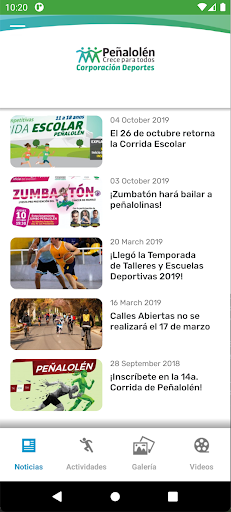 Android application Corporación Deportes Peñalolen screenshort