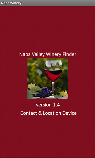 Android application Napa Valley Winery for Tablets screenshort