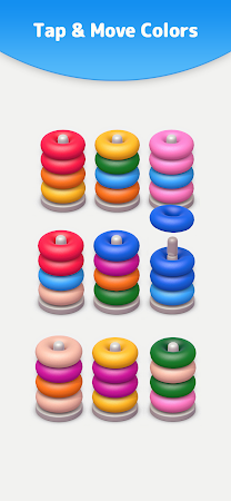 Game screenshot Color Sort 3D — Hoop Stack apk download
