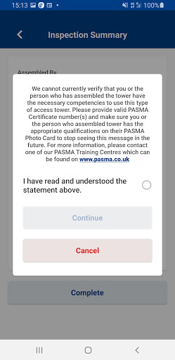 PASMA TowerSure Screen 3