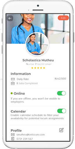 OnLOCUM | Provider Screen 2