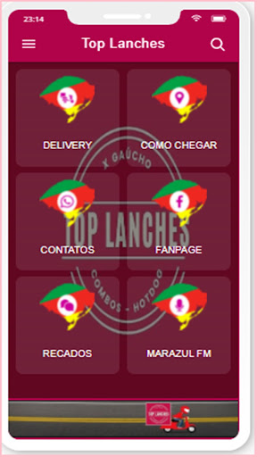 Android application TopLanches screenshort