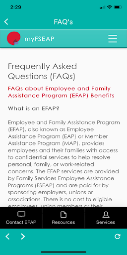 myFSEAP Screen 3