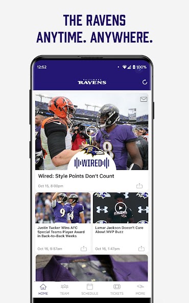 Captura de Pantalla 2 Baltimore Ravens Mobile android