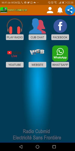 Android application Radio Cubmid ESF screenshort