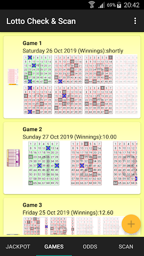 Lotto Check & Scan Screen 2