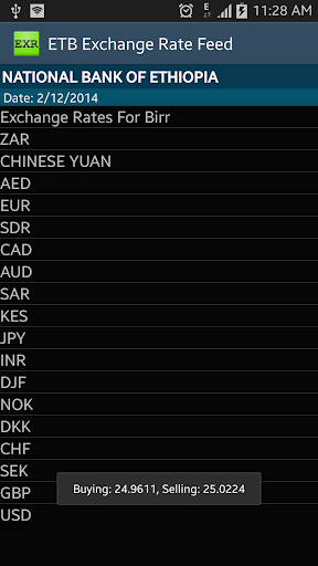 ETB Exchange Rate Screenshot 1 - AppWisp.com