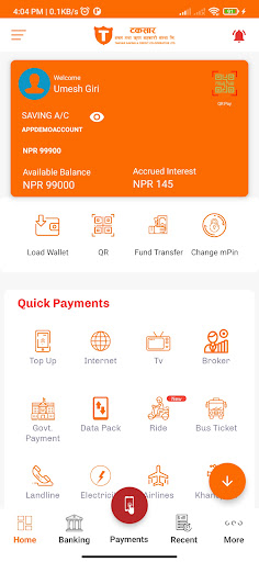 Taksar Smart mBank Screen 3
