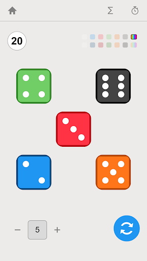 Screenshot of Dice Roller App