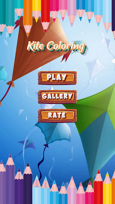 rainbow kite coloring - Screenshot 1