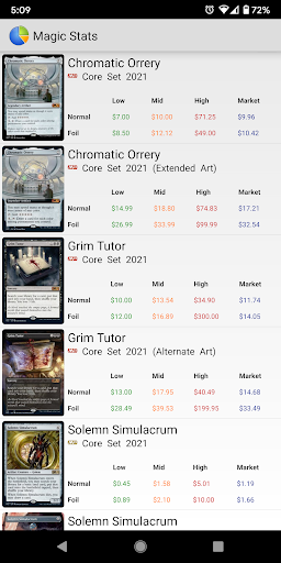 MTG Stats - Statistics for Mag Screen 2