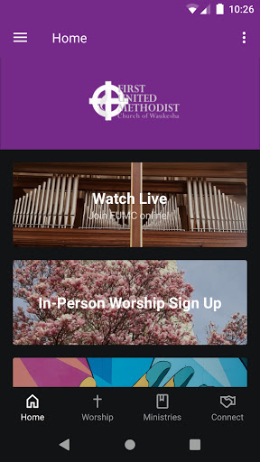 Android application FUMC Waukesha screenshort