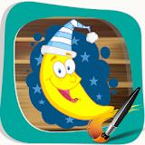 App Game Moon Kids Coloring icon