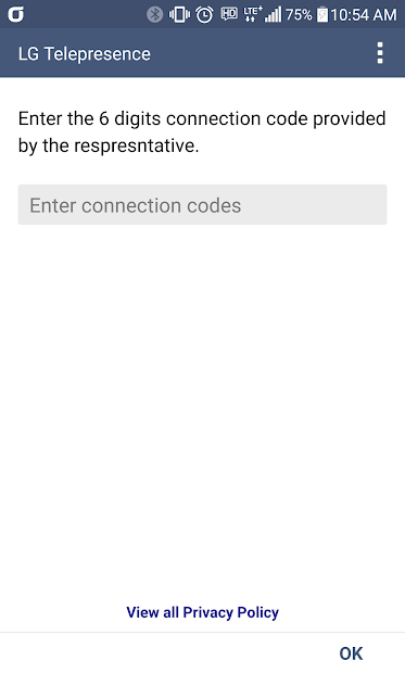 Screenshot 2 LG Telepresence android