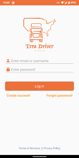 Android application Tera Driver ELD screenshort