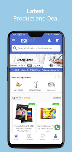 Starbox Online Shopping App Screen 2