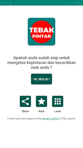 Android application Tebak Pintar - Game Asah otak screenshort