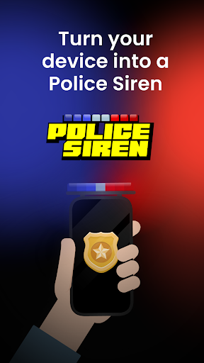 Android application Police Siren Simulator. Prank screenshort