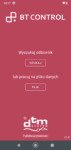 Android application BT Control screenshort