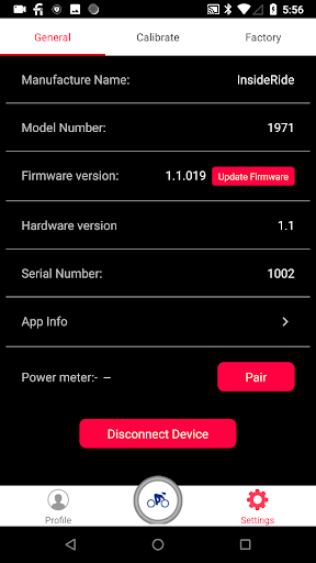 InsideRide Smart Roller App Screen 2