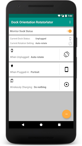 Android application Dock Orientation Rotatorlator screenshort
