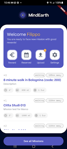 Android application MindEarth screenshort