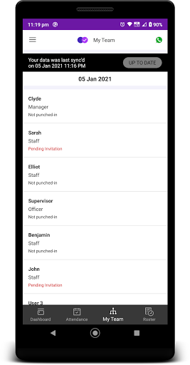 Employee Attendance & Location Screen 3