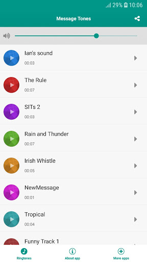 Android application Message Tones screenshort