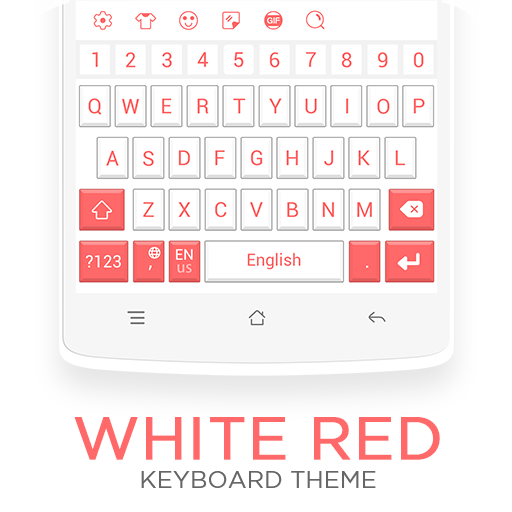 White Red Keyboard Theme