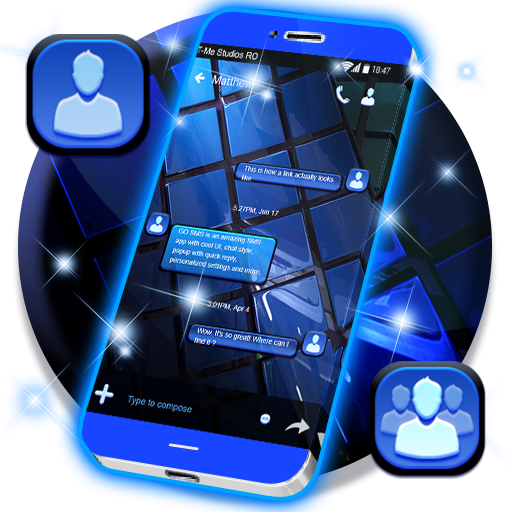 Blue SMS Theme 2021  Icon