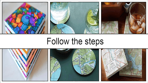 Easy DIY Vintage Map Coasters