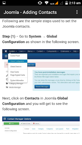 Learn Joomla Screen 2