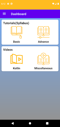 Android application Android Learning App screenshort
