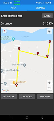 Area Estimator Screen 3