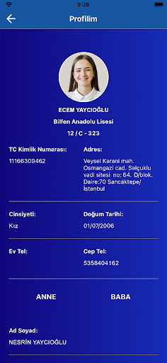 Android application Bilfen Lise Bilgi Merkezi screenshort